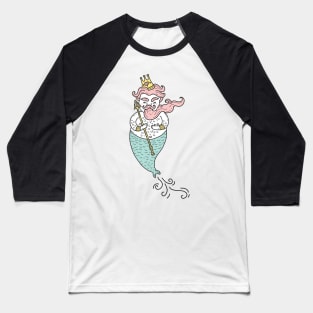 Merman illustration Baseball T-Shirt